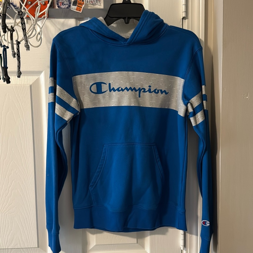 Champion Striped Blue Hoodie